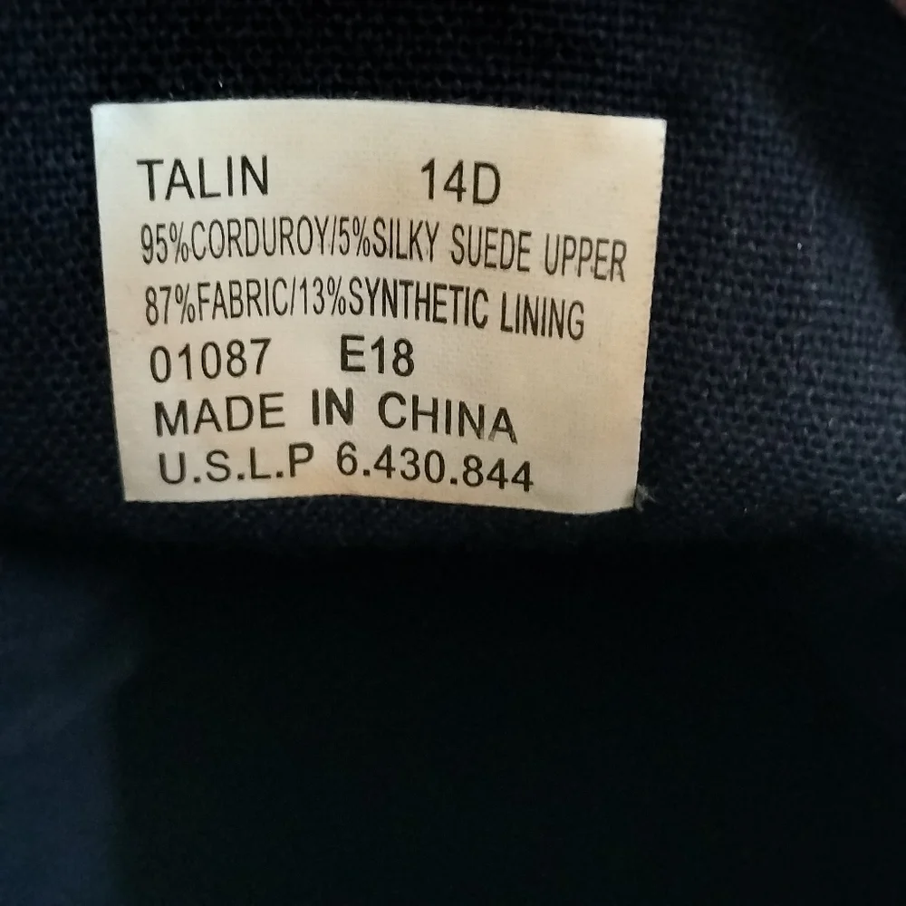 Polo Ralph Lauren Talin Navy Corduroy Brown Suede High-Top Sneakers 14 Preppy